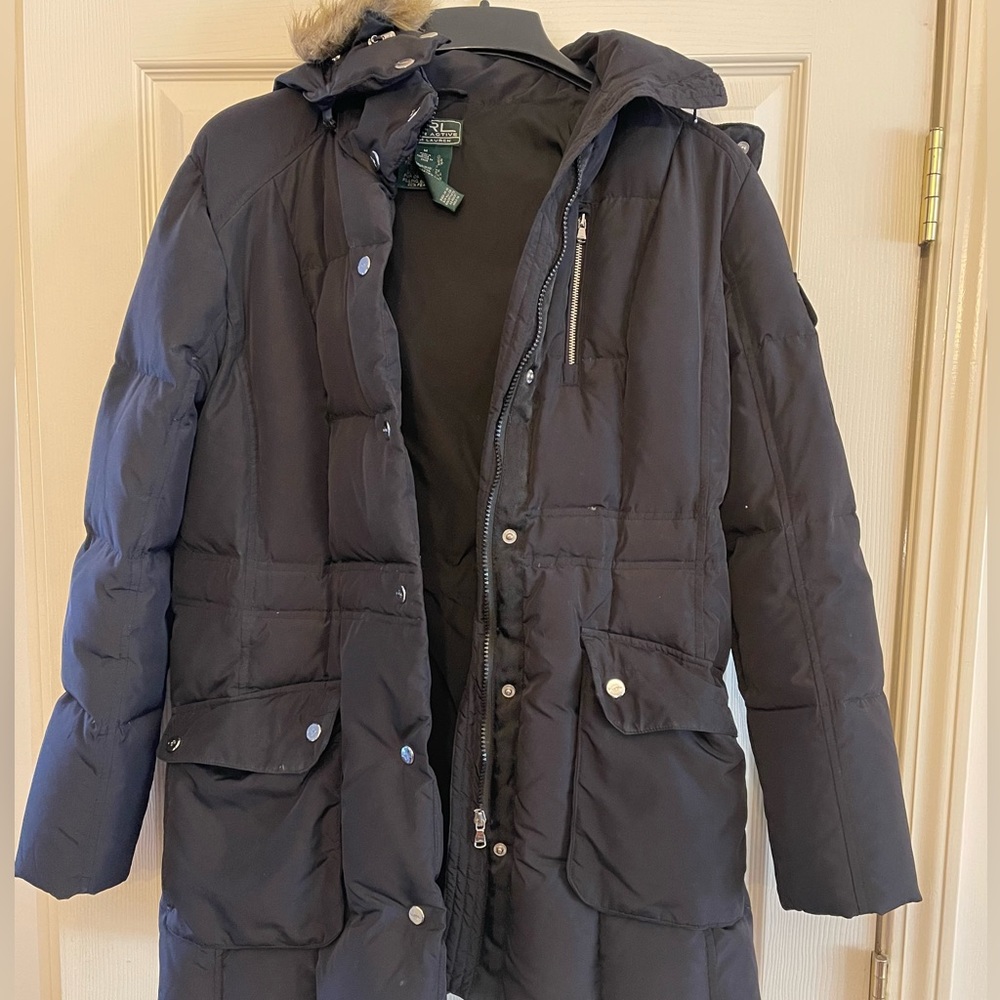 Ralph Lauren Women Down Faux Fur puffer parka coat